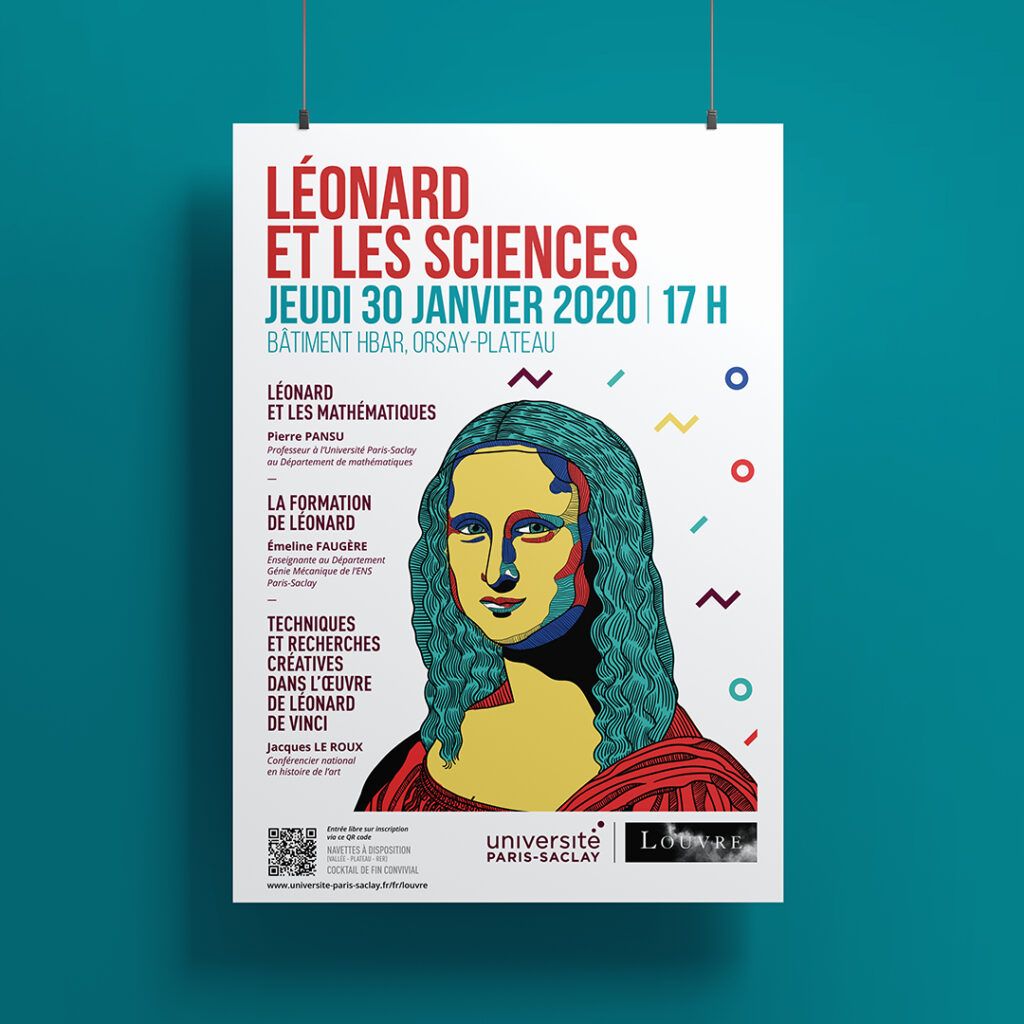 Université Paris-Saclay / Musée du Louvre Affiche « Léonard et les sciences »